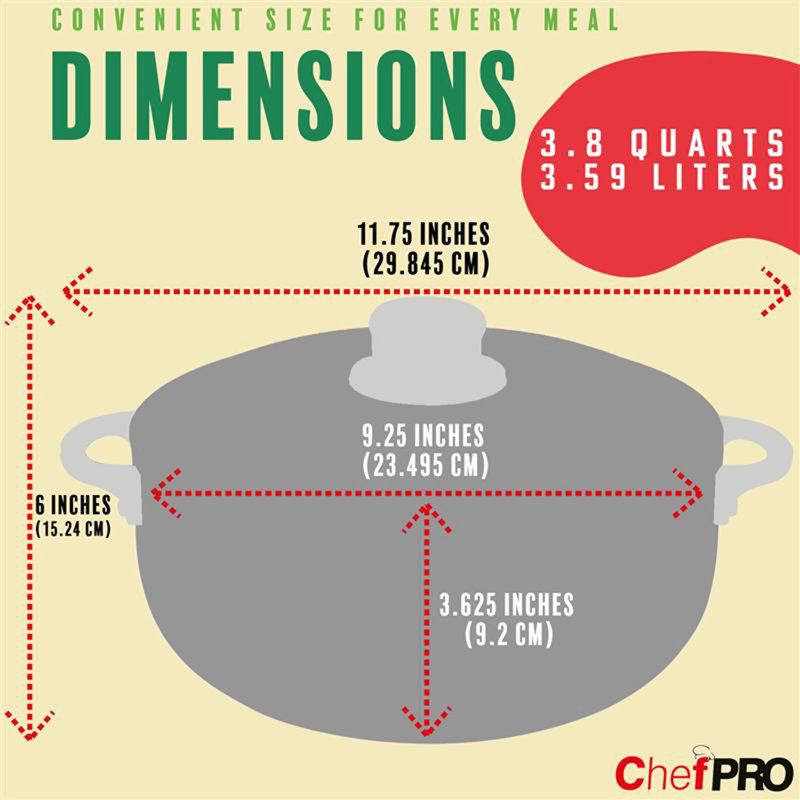 Pot à soupe en aluminium Chef Pro, 3,8 pte