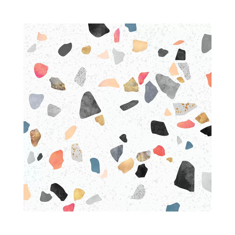 « Terrazzo Treasure » par Elisabeth Fredriksson-impression d’art graphique, Toile tendue, Pas de tapis