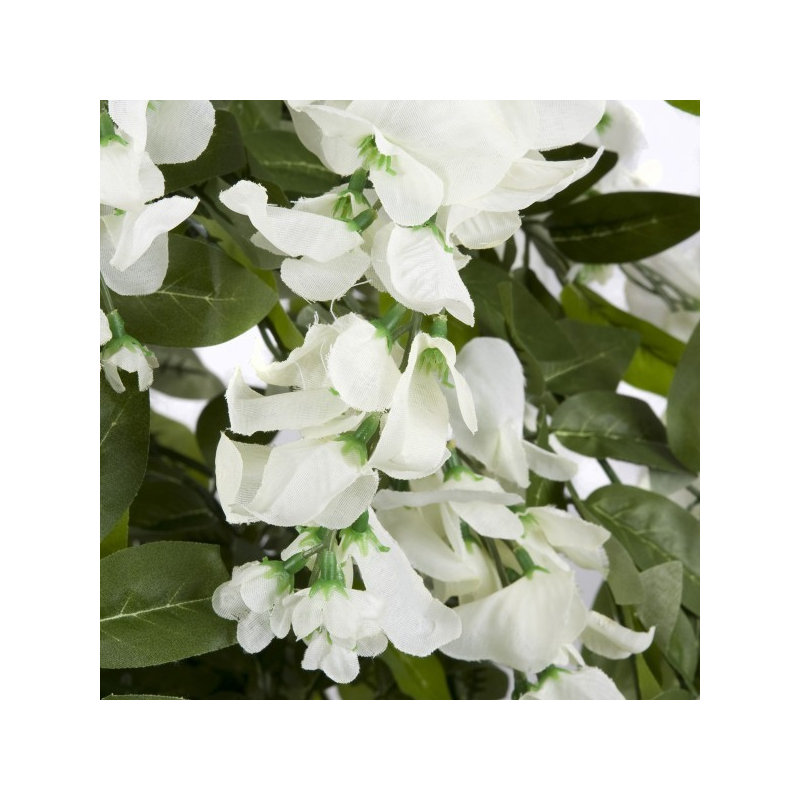 GreenBrokers Artificial Lilac Wisteria Tree 150cm/5ft, 145cm H x 19cm W x 19cm D, White
