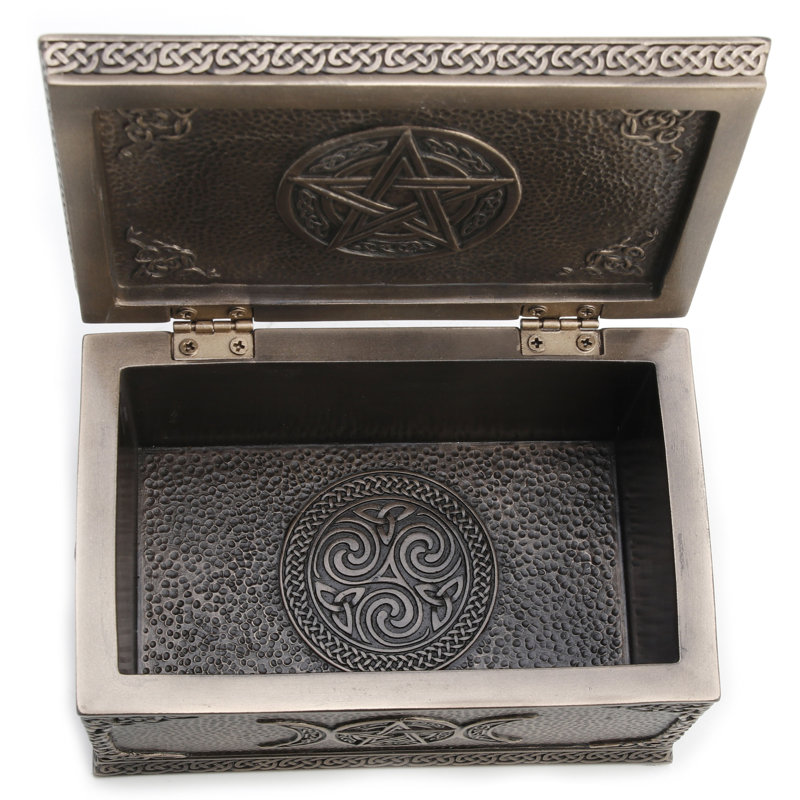 6.1 Trinket Box Bronze Poly Resin