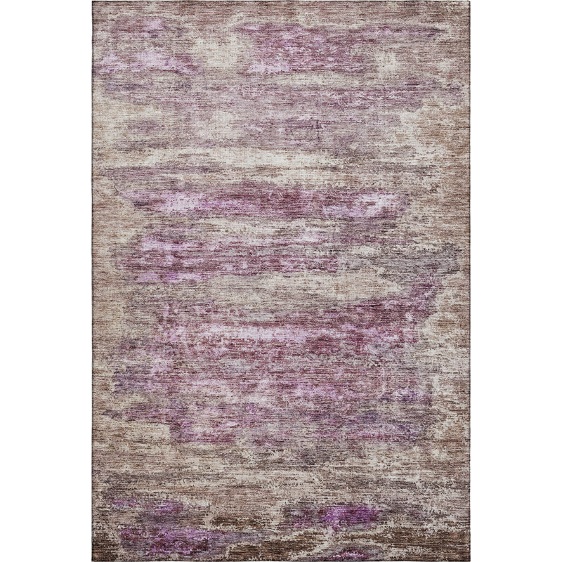 Premium Machine Washable Lyndhurst AMF1196 Abstract Rug, Rectangle 3' x 5'