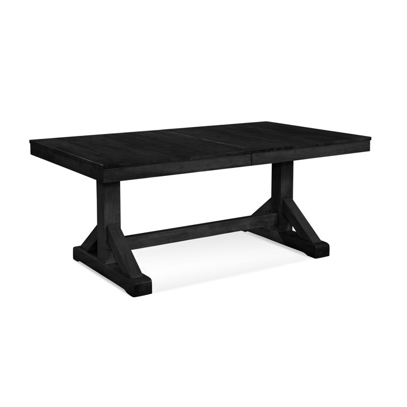 Hues Solid Wood Dining Table, Black