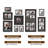 9 Piece Gallery Wall Frame Set Matte Black PVC
