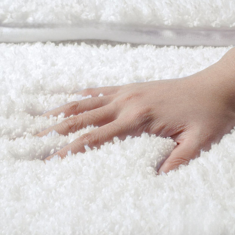 Non-Slip Bath Mat, Single- 60cm  L x 40cm W, White