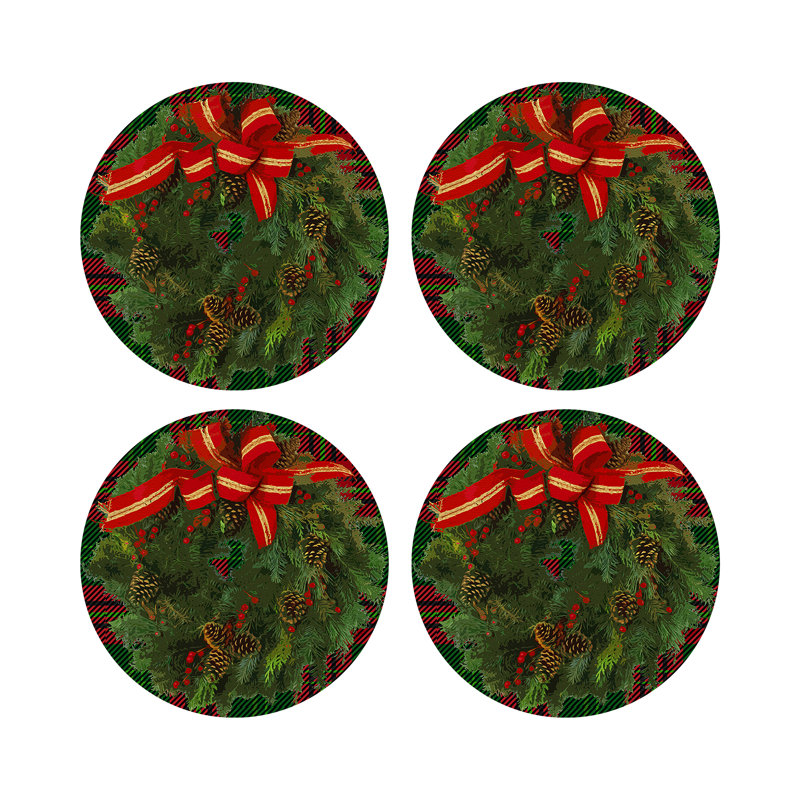 Napperon Christmas, Tartan vert