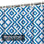 Rideau de douche géométrique à motif de couleurs bleues et blanc avec 12 crochets-1895571082