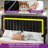 LED Adjustable Velvet Upholstered Headboard Bed Frame With 4 Storage Drawers And USB Ports-409339811-409645851