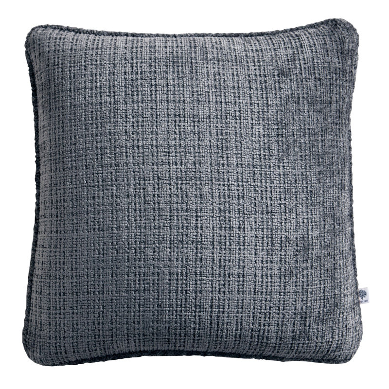 Alba Square Throw Cushion Cover, Charcoal