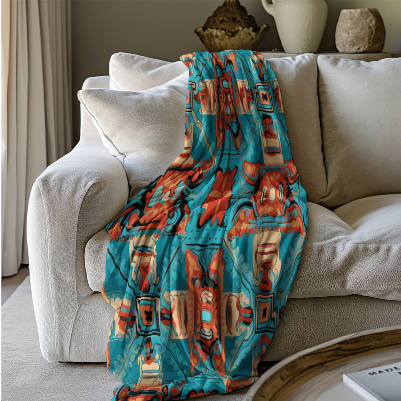 Ethnique Vibe - 1 pièce Sherpa Premium, L 50 po x L 60 po