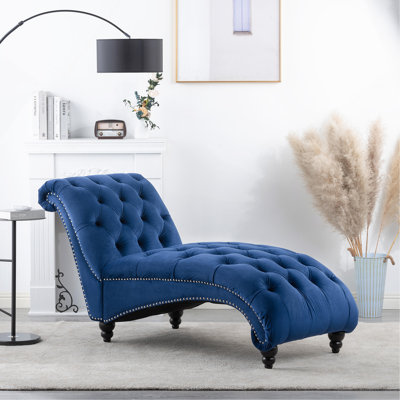 Chaise longue sans accoudoirs touffetée