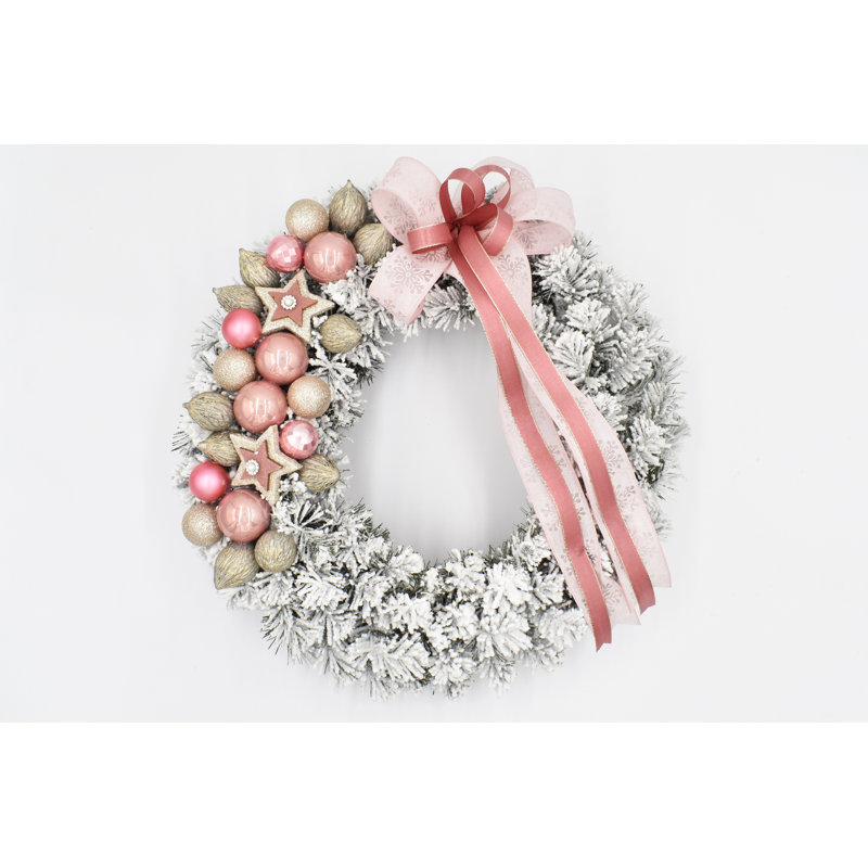 Róż Handcrafted Faux 45cm Wreath