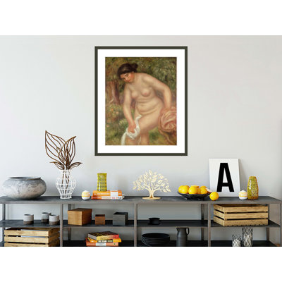 Bather drying herselfPierre-Auguste Renoir -Framed Giclee Print