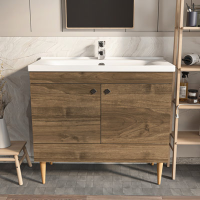 Yemara 39" Wide Bathroom Vanity with Ceramic Sink