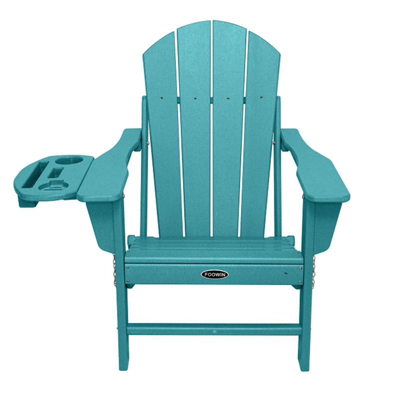 Garbani Foldable Outdoor Adirondack Chair, Lake Blue