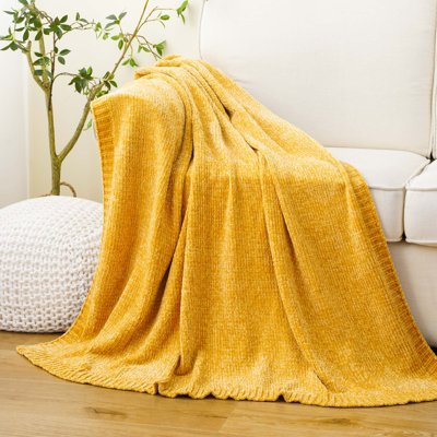 Jeté en chenille pour canapé, douillette douillette pour canapé, 51 po x 67 po