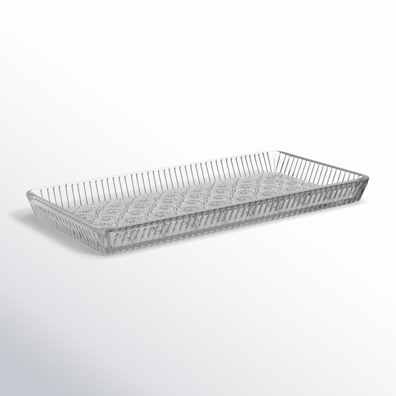 Claro Clear Glass Rectangular Serving Tray 12" x 6"