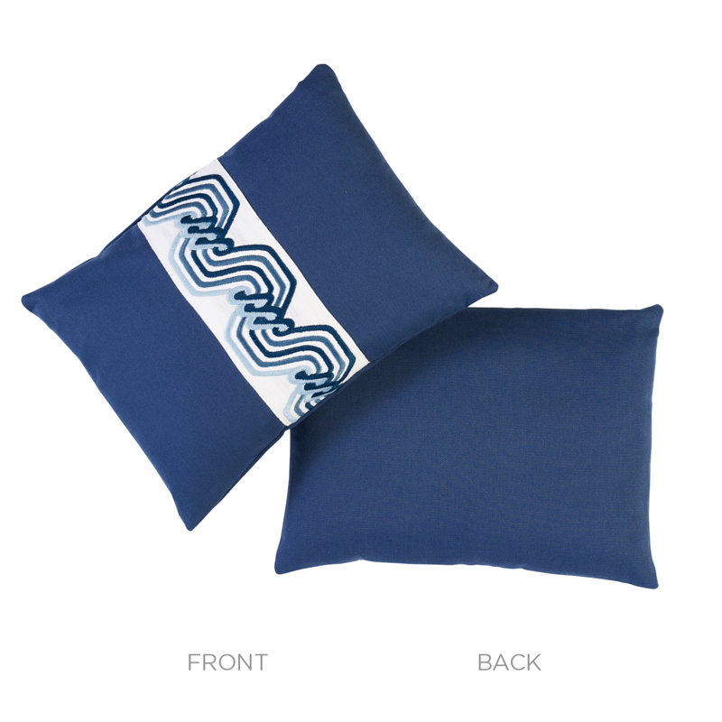 The Twist Embroidered Pillow, 11"H x 16"W, Rectangular