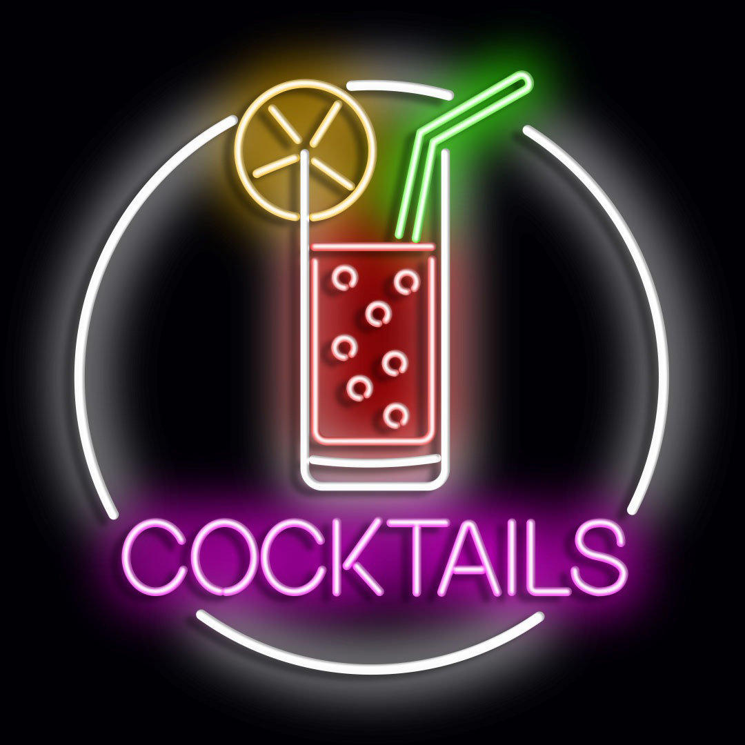 Cocktail 60cm LED Beer and Liquor Neon Sign