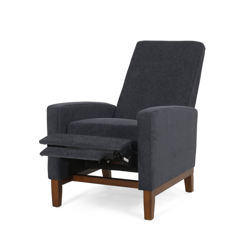 Fauteuil club inclinable manuel large en bois