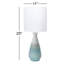 Lampe de table verte 25 po Boone