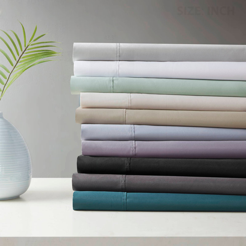 Ensemble de draps en mélange de coton de qualité supérieure pour très grand lit, assurant un confort suprême