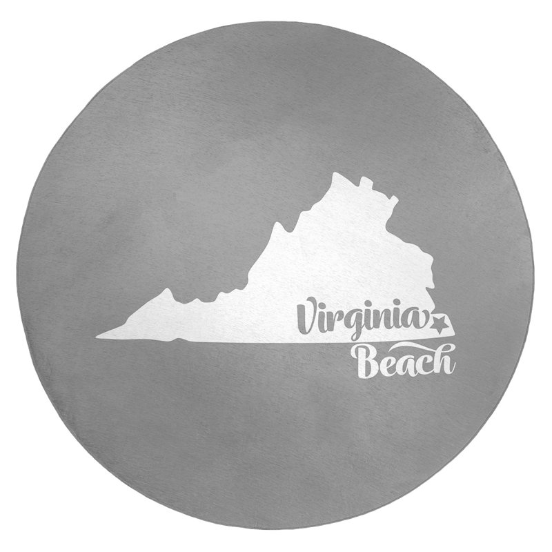 Tapis en poly-virginie beach, Rond 5 pi