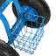 Chariot de jardin extensible en acier avec poignée pivotante et panier - Bleu-98404310
