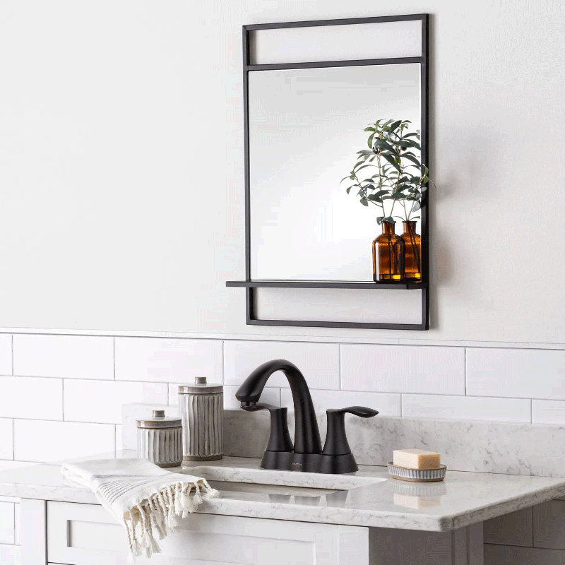 2-handle Bathroom Faucet with Drain Assembly, Matte Black