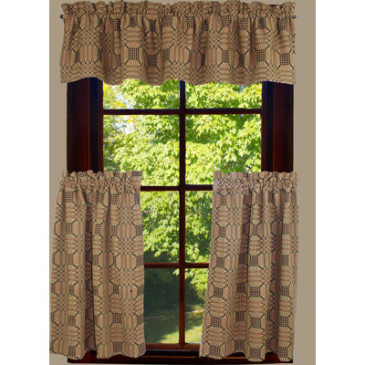 Anceline Abstract Ruffled Window Valance