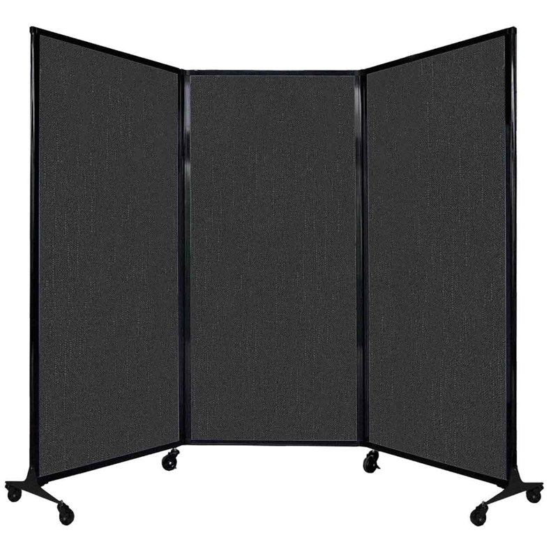 Cloison portable QuickWall, Noir, 70"H x 100"L
