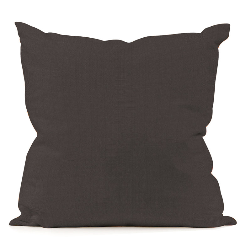 Square Indoor/Outdoor Pillow Cover & Insert, Seascape Charcoal