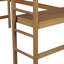 Lit mezzanine avec bureau, structure de lit mezzanine en bois avec échelle et garde-corps