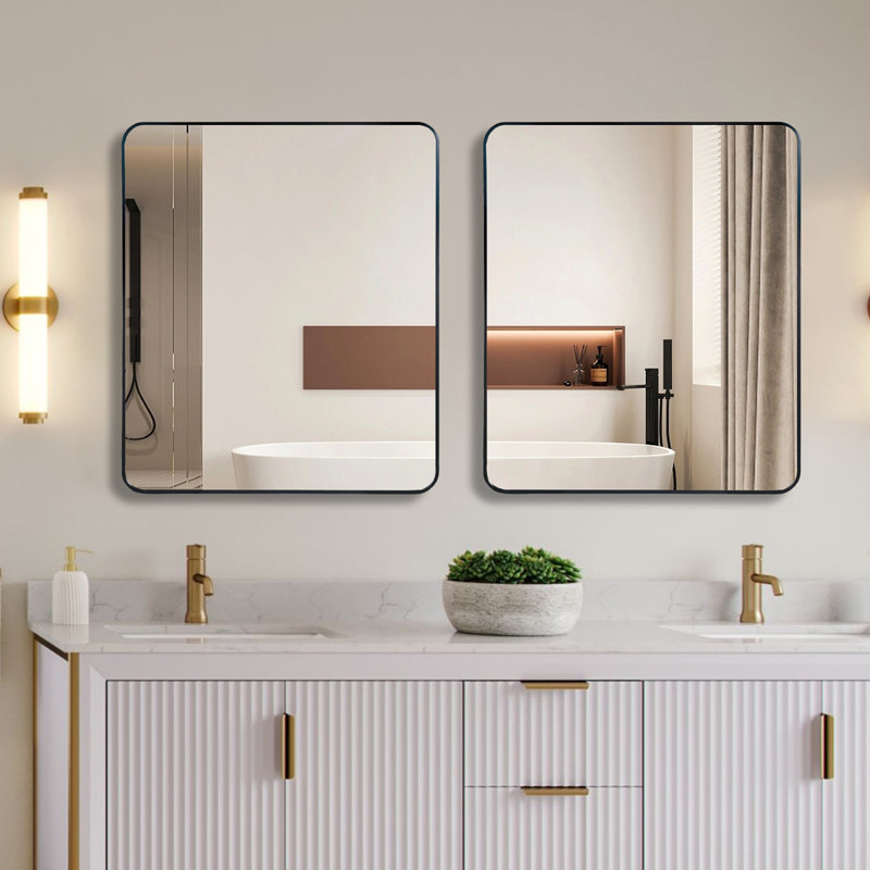 Miroir de salle de bain mural, 36 po x 30 po, Rectangulaire