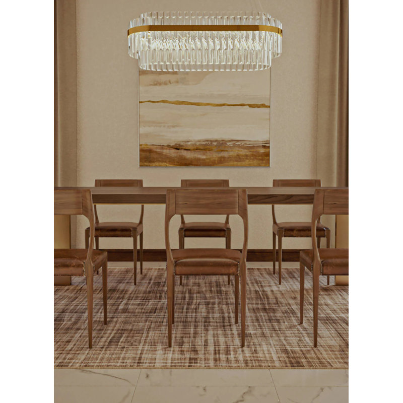 Haryss Plaid Machine Woven Polyester/Chenille Area Rug in Brown, Rectangle 2' x 3'