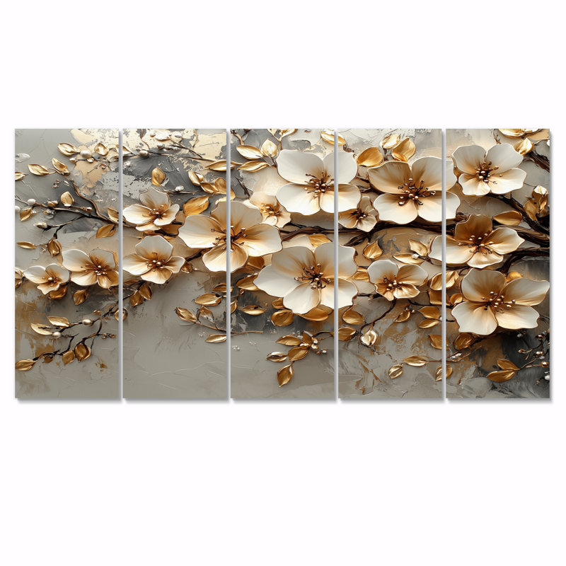 Ensemble de décorations murales fleurs de cerisier rose sur la colline I, H 28 po x l 60 po