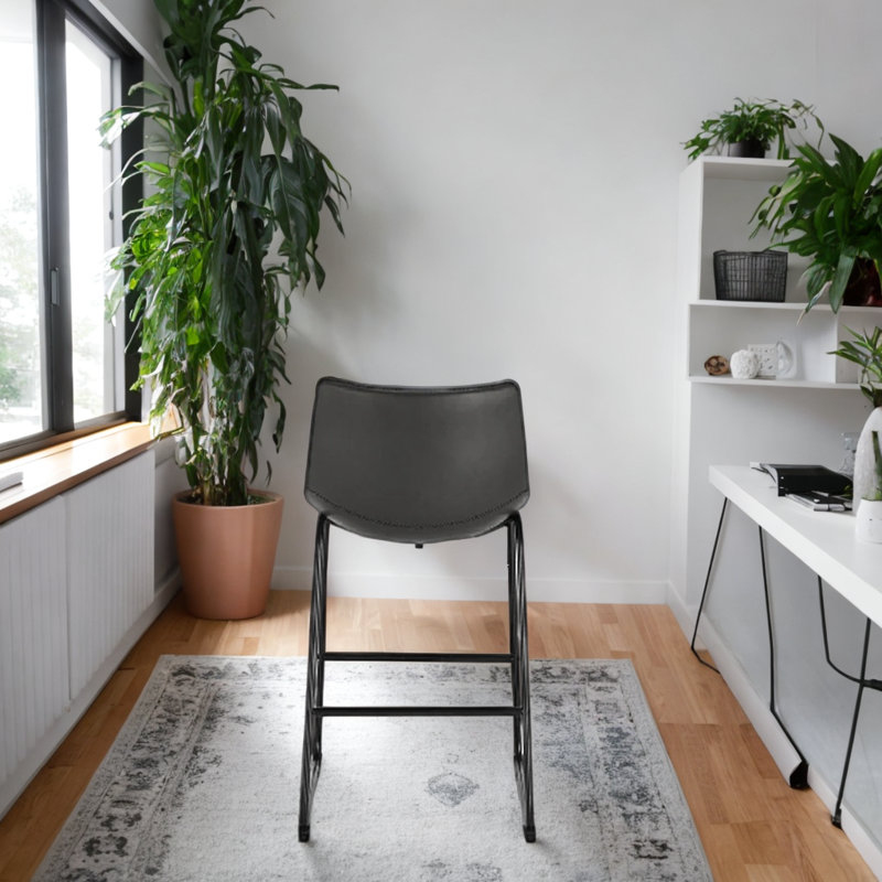 Tabouret de comptoir Marteny Dondan, Tabouret de bar (siège d'une hauteur de 30 po), Noir