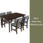 Ensemble de salle à manger rustique 5 pièces - 1 table en bois massif + 4 chaises rembourrées, mobilier de style campagnard pour la cuisine et la salle à manger, ensemble de salle à manger minimaliste-1502215386