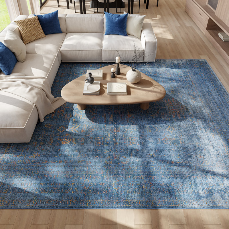 Tapis d'intérieur luxueux Bungalow Bungalow, Rectangle 9 pi 10 po x 12 pi 6 po