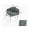 Chaise de loisir rembourrée avec tablette-1909364961