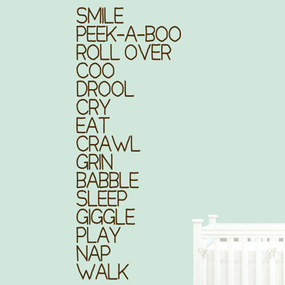 Décalcomanie murale « baby words »