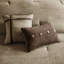 Édredon brun très grand 7 pièces - Faux suède, style chalet avec boutons, coussins décoratifs, literie lavable à la machine
