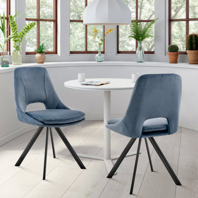 Chaise d'appoint en velours acier