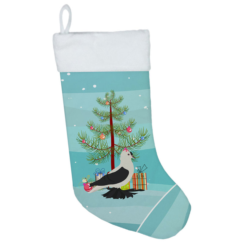 Chaussette de noël saxon fée et pigeon