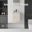 Meuble-lavabo flottant 16 po avec lavabo, porte à fermeture en douceur, lavabo en céramique, contreplaqué, kaki-36734448-36734457