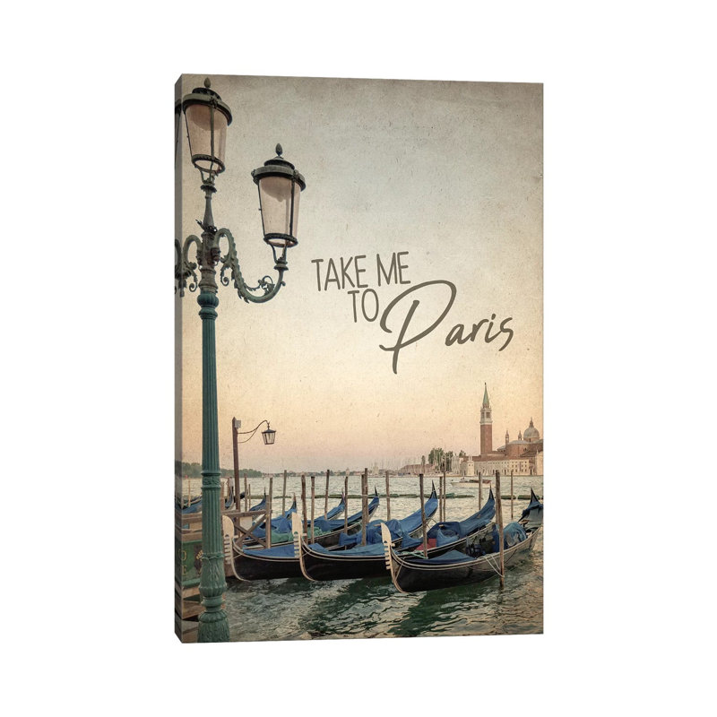 Gondola Paris I by Kimberly Allen - Wrapped Canvas Print, 66.04 cm H x 45.72 cm W x 3.175 cm D
