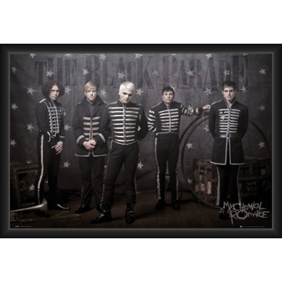 BUY ART FOR LESS Officially Licensed My Chemical Romance - Framed Art Poster - 24 x 36 Inch - Sturdy Engineered Wood Frame with Plexi Glass - Ready to Hang