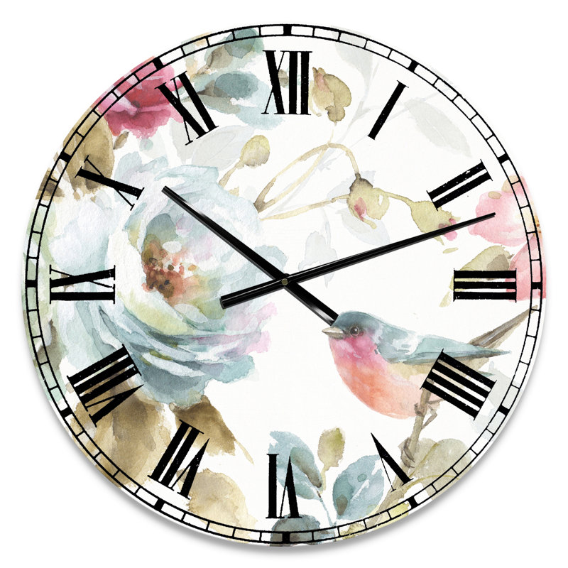 Beautiful Bird Romance I - Horloge murale traditionnelle, Petit