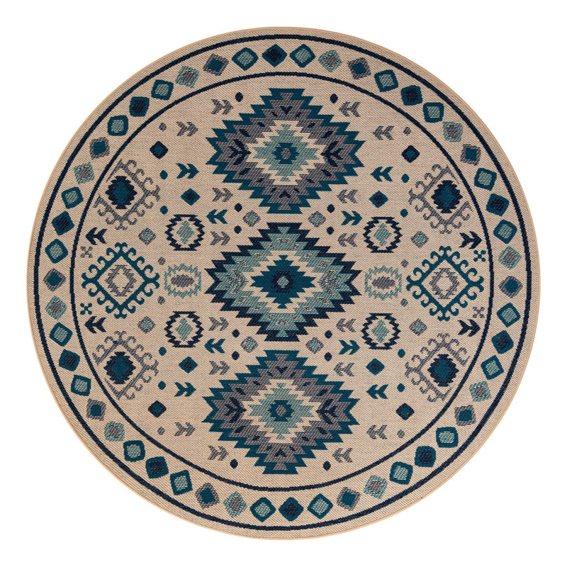 Tapis intérieur / extérieur Marlenia Marlenia, Rond 7 pi 10 po
