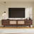 70" Modern Boho TV Stand For Tvs Up To 80" | Rattan Door Media Console With 4 Storage Drawers & Cable Management