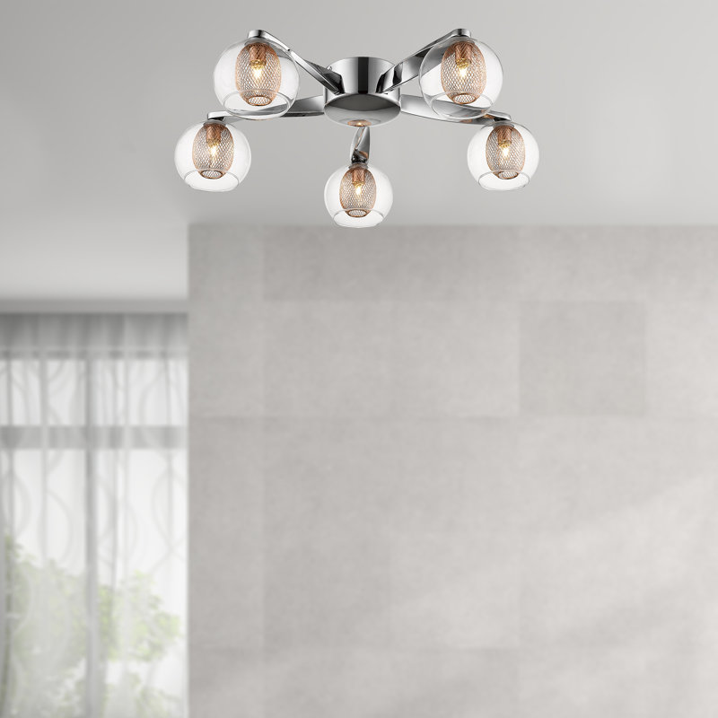 Justus Flush Mount, Copper